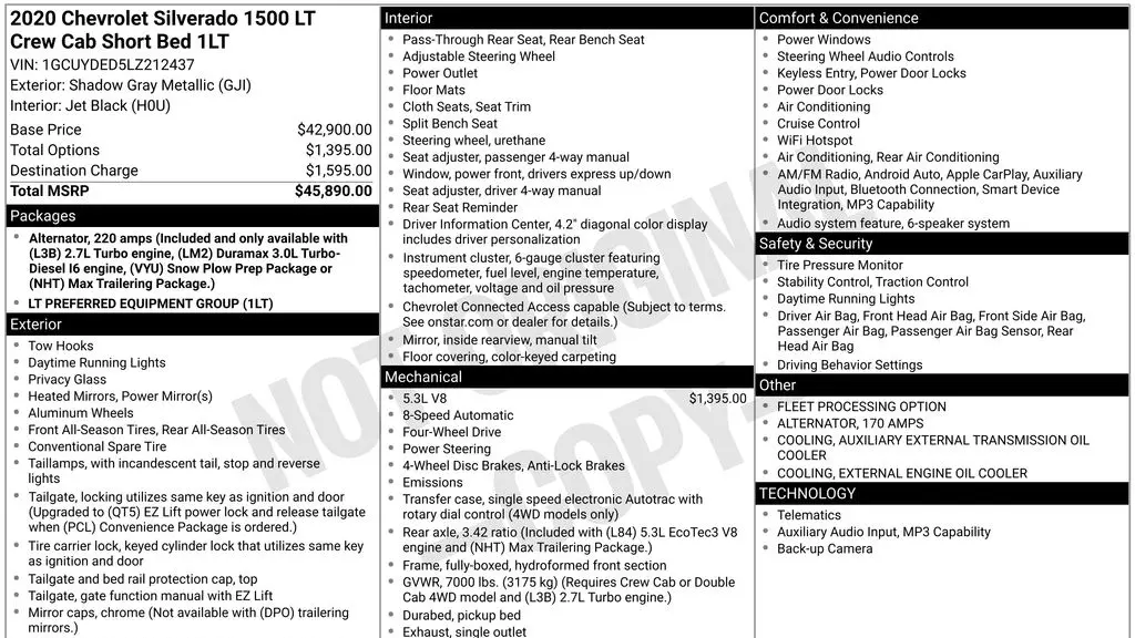 2020 Chevrolet Silverado 1500 LT