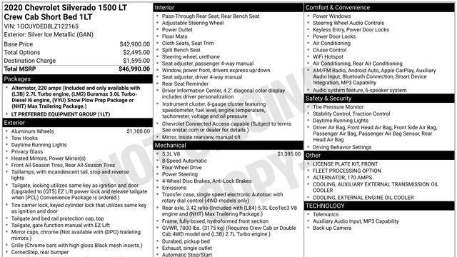 2020 Chevrolet Silverado 1500 LT
