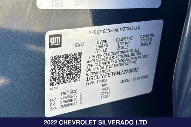 2022 Chevrolet Silverado Ltd - $38,375