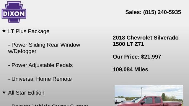 2018 Chevrolet Silverado 1500 LT
