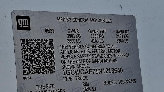 2022 Chevrolet Express 2500