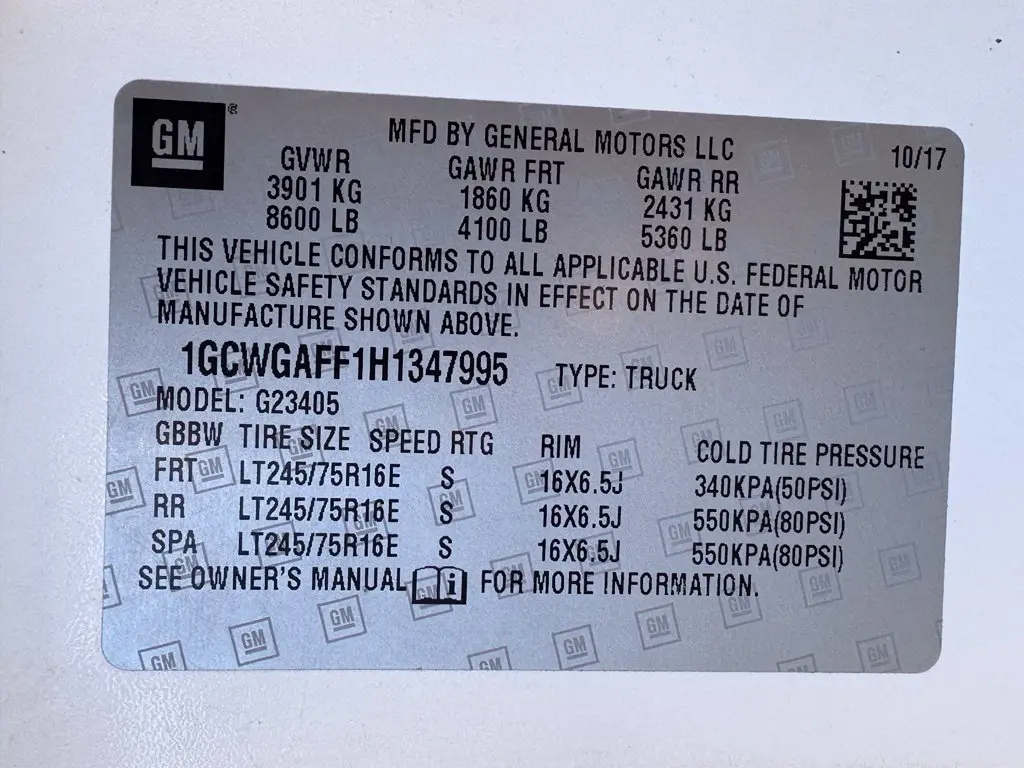 2017 Chevrolet Express - $18,261