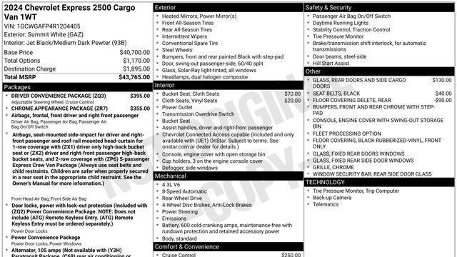 2024 Chevrolet Express 2500