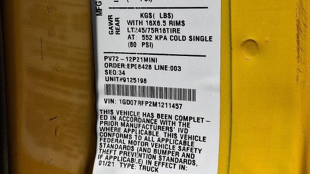 2021 GMC Savana 3500