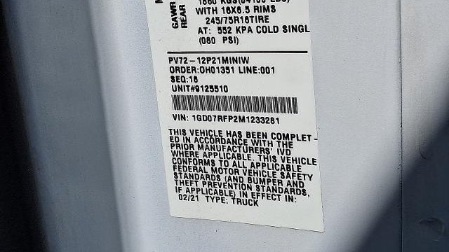 2021 GMC Savana 3500
