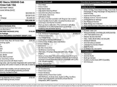 2021 GMC Sierra 3500HD CC 4X4 Base 4DR Crew Cab Chassis