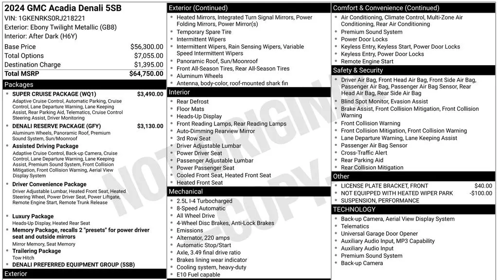2024 GMC Acadia Denali