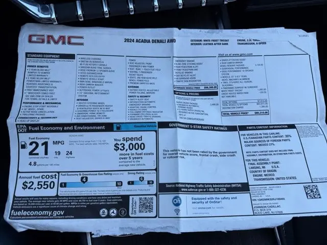 2024 GMC Acadia - $50,995