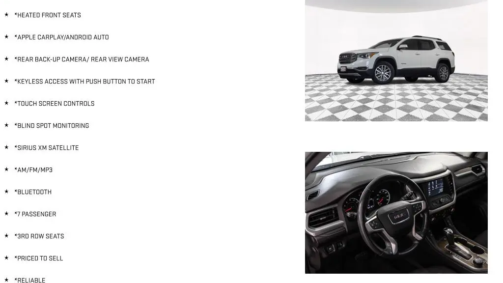 2019 GMC Acadia SLE-2