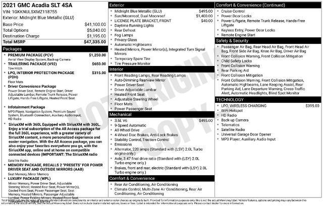 2021 GMC Acadia - $20,994