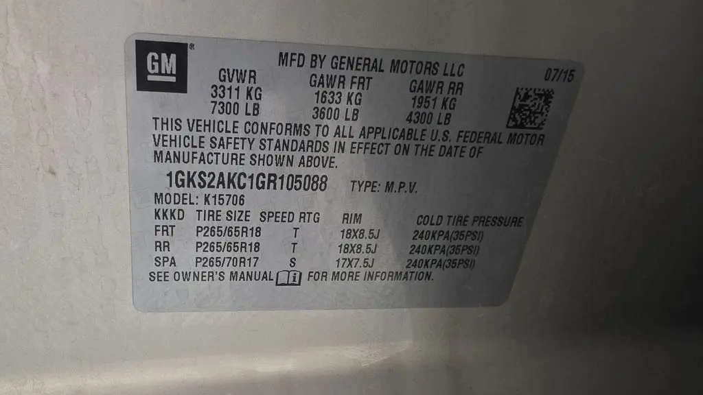 2016 GMC Yukon SLE