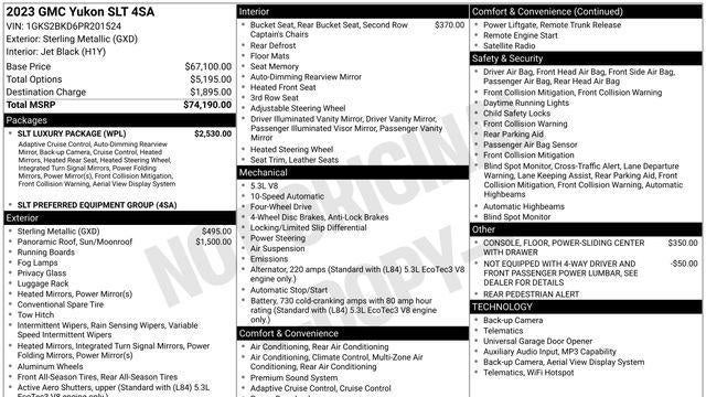 2023 GMC Yukon SLT