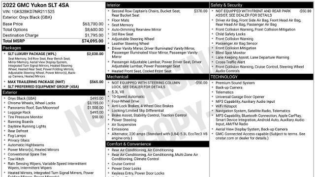 2022 GMC Yukon SLT