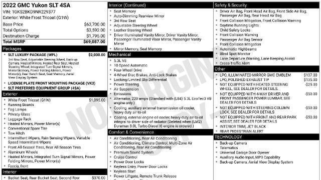 2022 GMC Yukon SLT