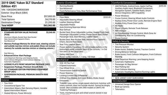 2019 GMC Yukon SLT Standard Edition