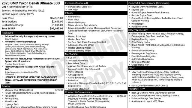2023 GMC Yukon Denali Ultimate