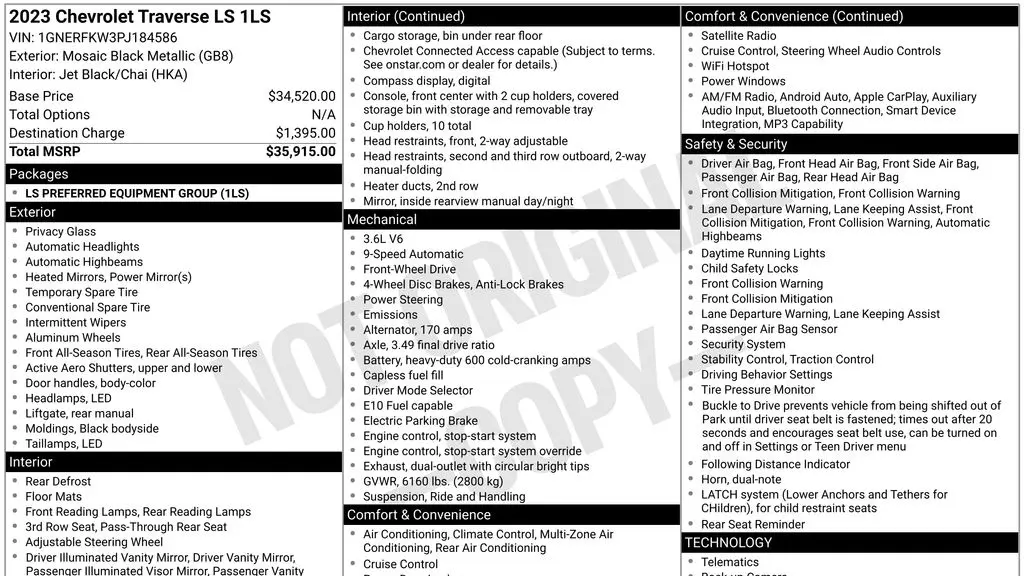 2023 Chevrolet Traverse LS