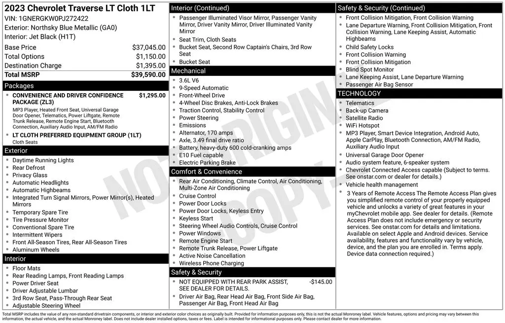 2023 Chevrolet Traverse - $29,694