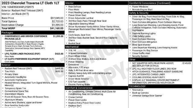 2023 Chevrolet Traverse LT Cloth