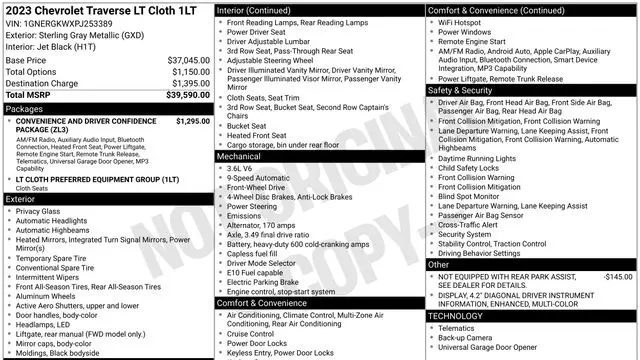 2023 Chevrolet Traverse LT Cloth