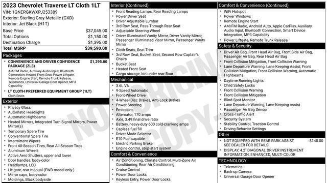 2023 Chevrolet Traverse LT Cloth