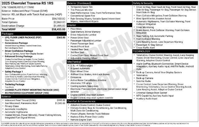 2025 Chevrolet Traverse - $45,391