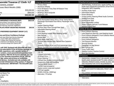 2020 Chevrolet Traverse 4X4 LT Cloth 4DR SUV W/1LT