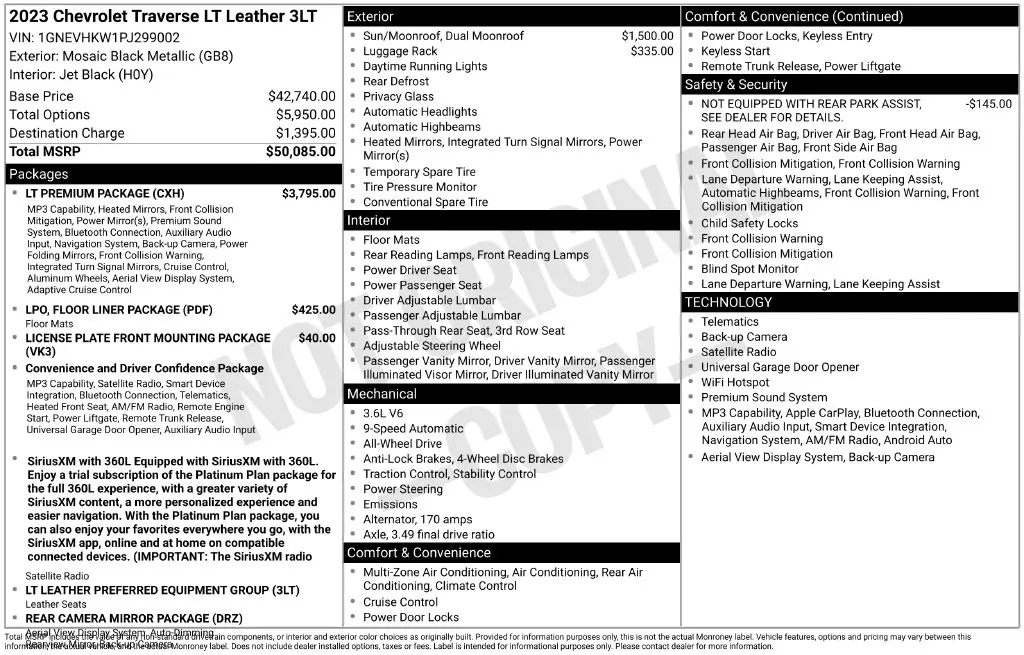 2023 Chevrolet Traverse - $28,598