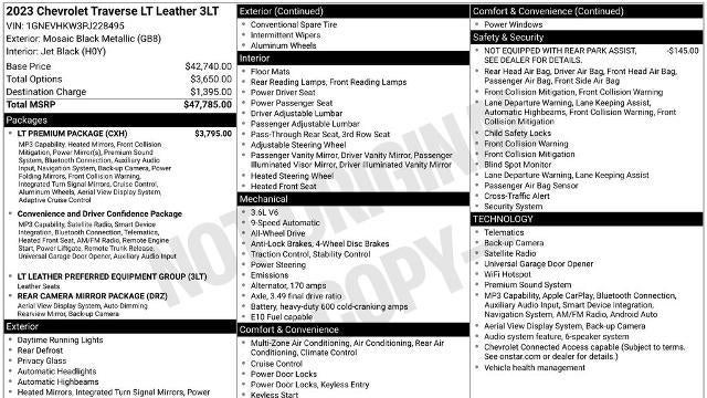 2023 Chevrolet Traverse LT Leather