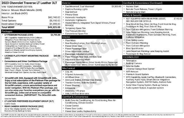 2023 Chevrolet Traverse - $29,495