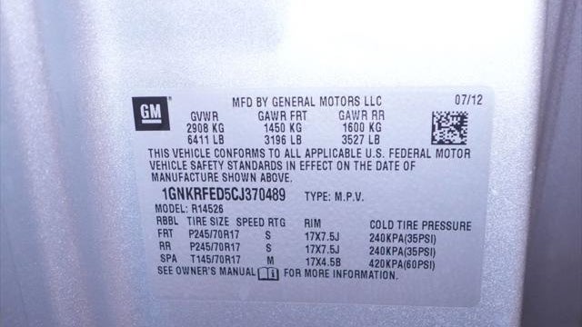 2012 Chevrolet Traverse LS