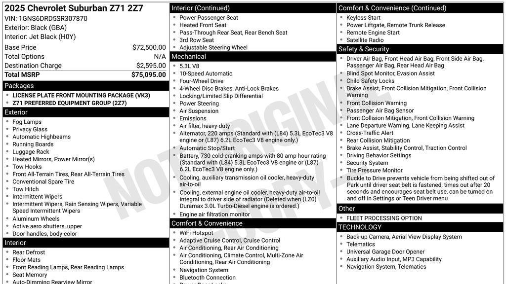 2025 Chevrolet Suburban Z71