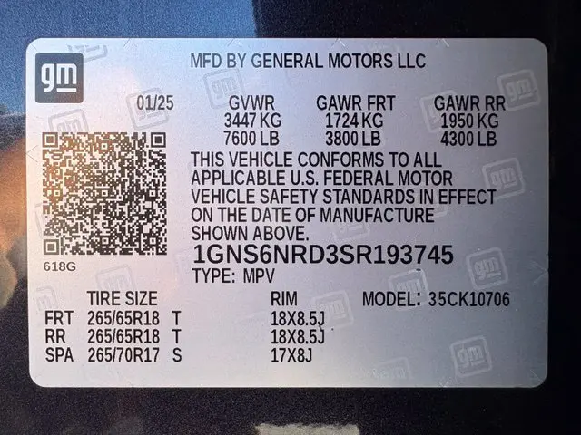 2025 Chevrolet Tahoe - $47,564
