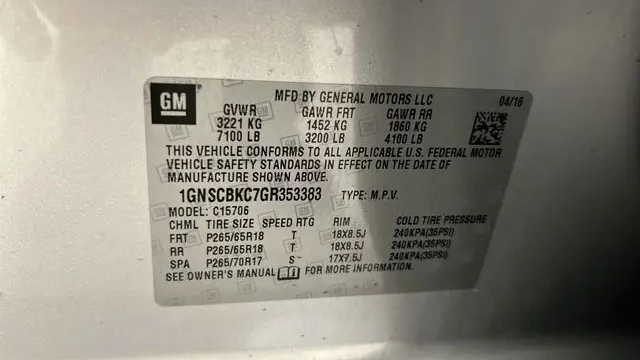 2016 Chevrolet Tahoe LT