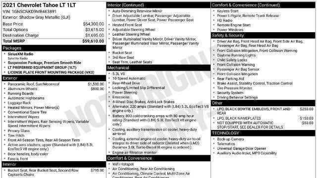 2021 Chevrolet Tahoe LT