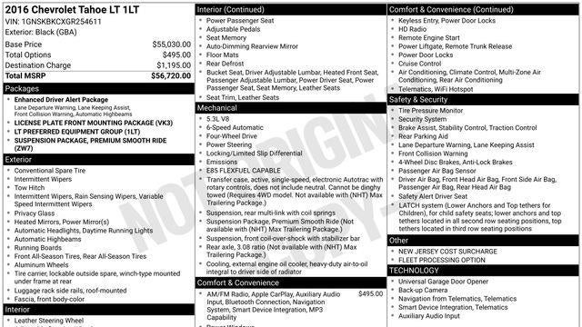 2016 Chevrolet Tahoe LT