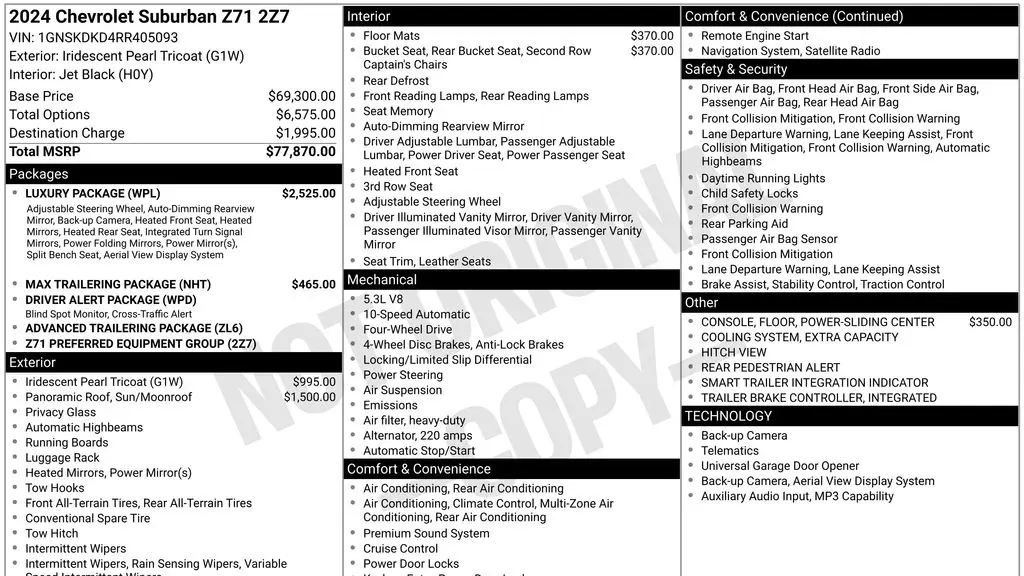 2024 Chevrolet Suburban Z71