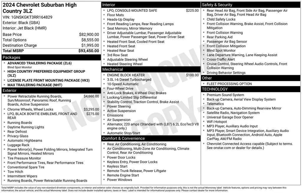 2024 Chevrolet Suburban - $65,900
