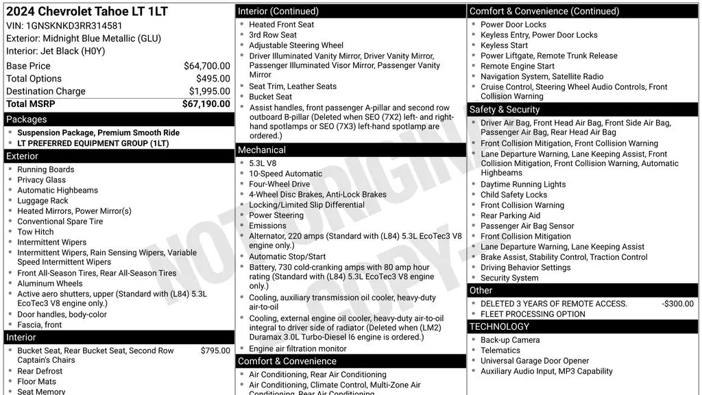 2024 Chevrolet Tahoe LT