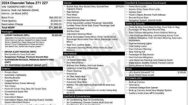 2024 Chevrolet Tahoe Z71