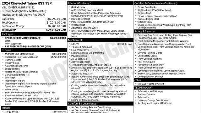 2024 Chevrolet Tahoe RST