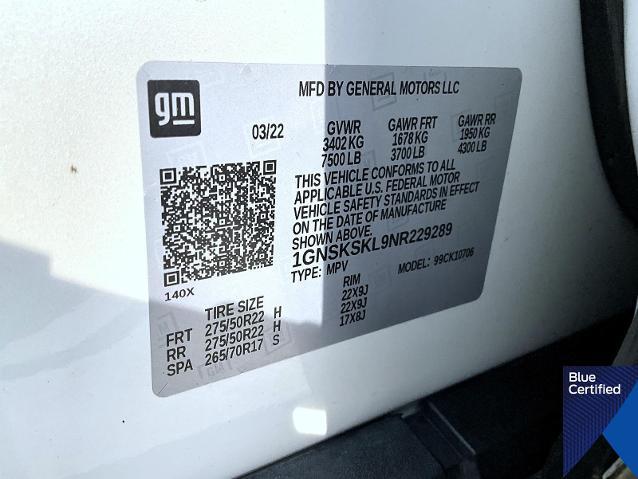 2022 Chevrolet Tahoe - $51,945