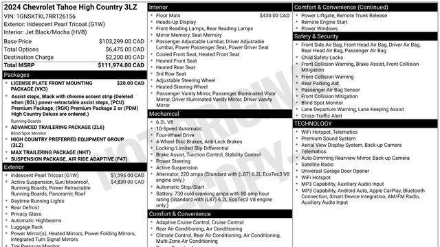 2024 Chevrolet Tahoe High Country