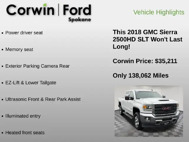 2018 GMC Sierra - $35,211