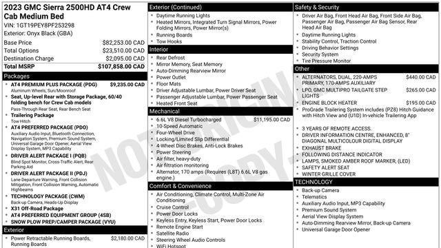 2023 GMC Sierra 2500HD AT4