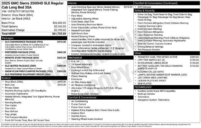 2025 GMC Sierra Hd - $52,995