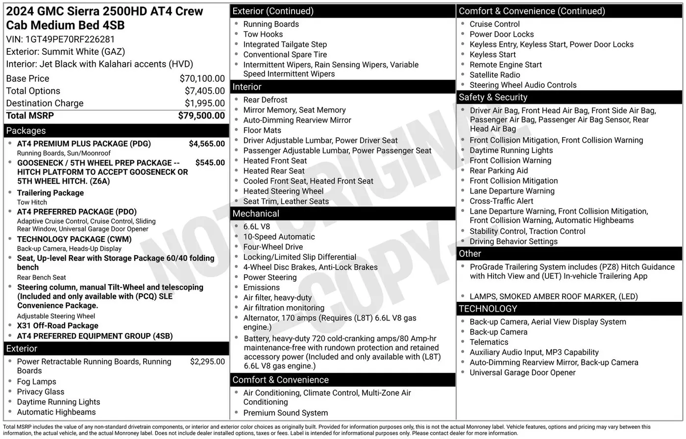 2024 GMC Sierra Hd - $66,000