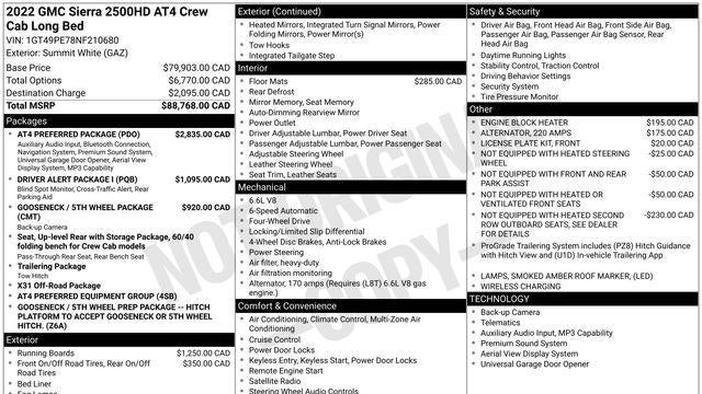 2022 GMC Sierra 2500HD AT4