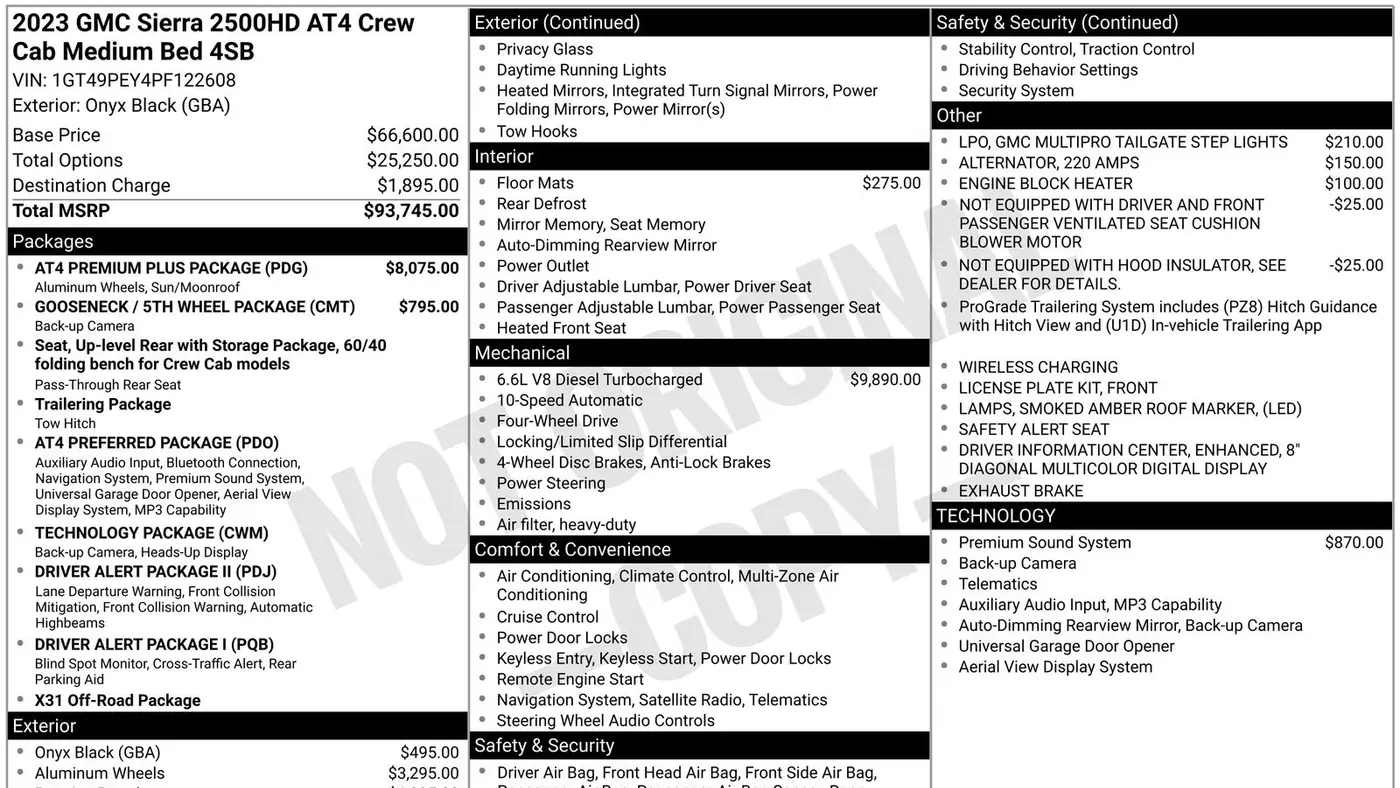 2023 GMC Sierra 2500HD AT4
