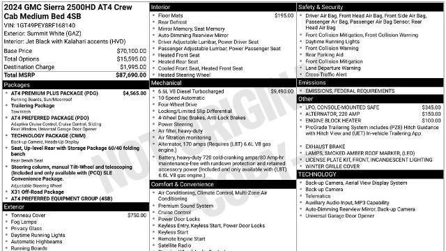 2024 GMC Sierra 2500HD AT4
